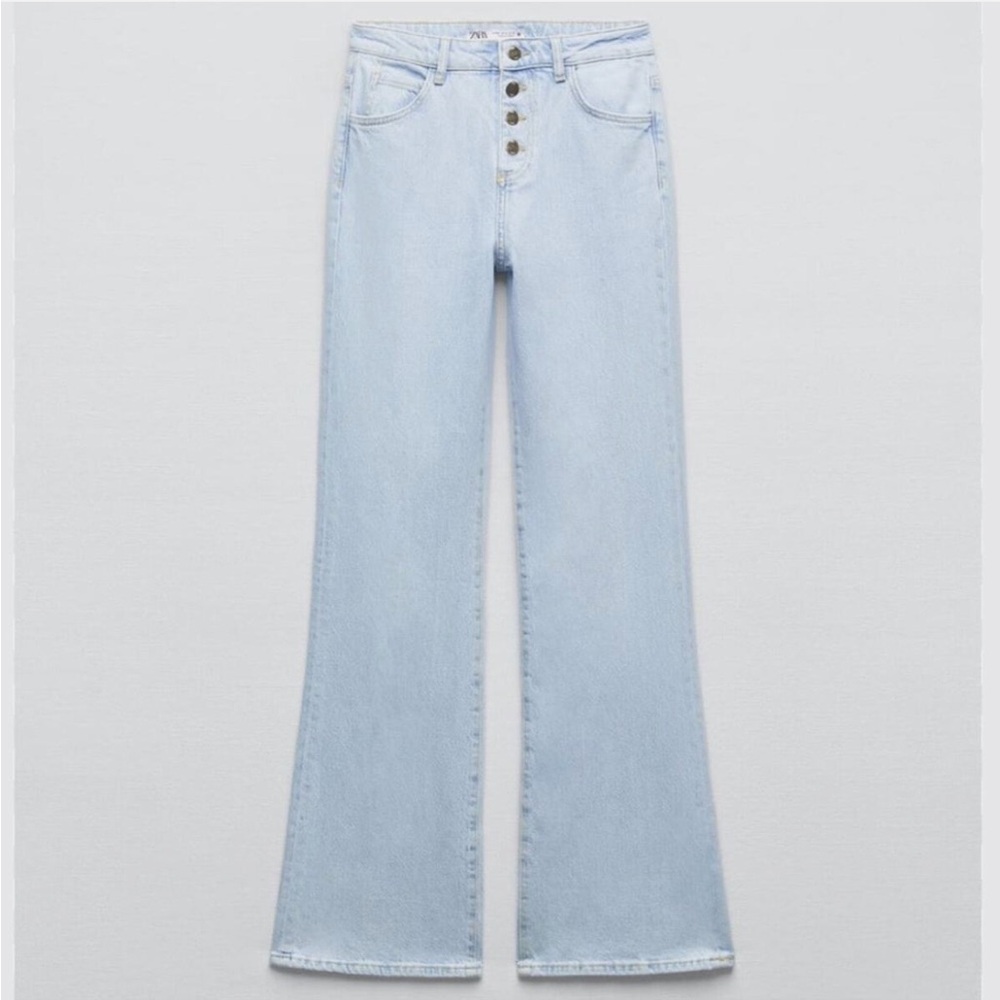 Zara Light Blue Wide Leg Jeans - NWT